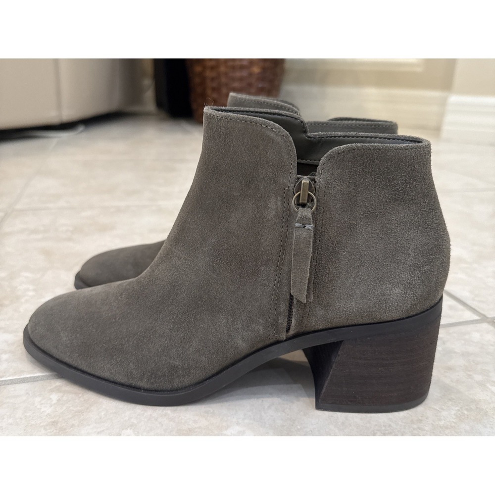 Alex Marie Daria Moss Green Suede Leather Ankle Boots Side Zip Boho City Country